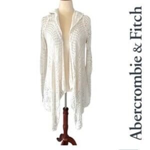 Abercrombie & Fitch‎ Size M/L Cream Knit Long Cardigan